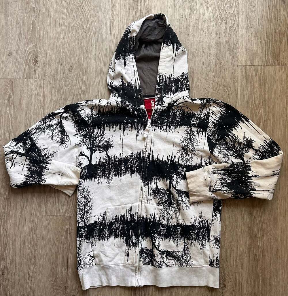 Unionbay Full Zip Up Hoodie with Tree Forest Landscape Print
